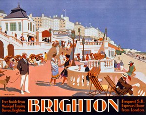 Poster publicidade viajar para Brighton